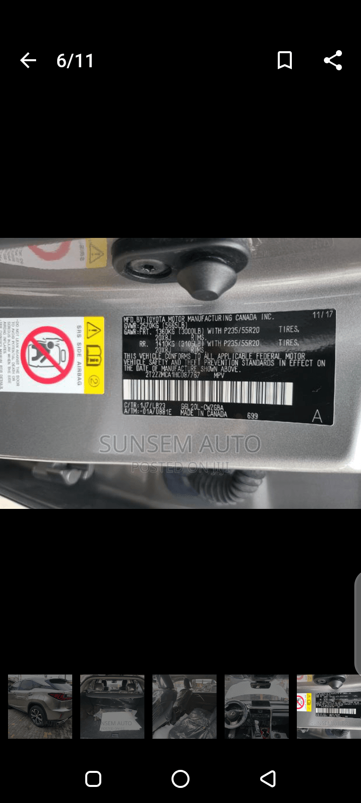 Foreign used 2018 Lexus RX 350