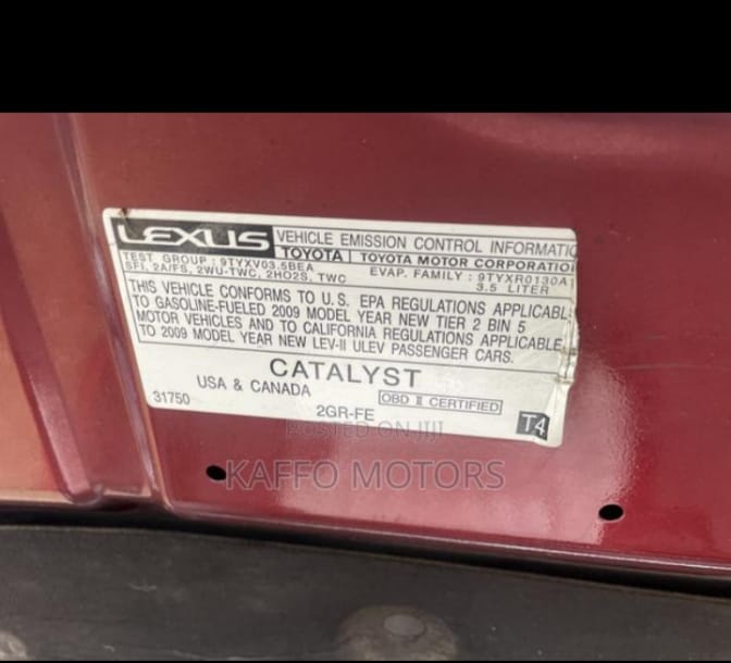 Foreign used 2009 Lexus ES350