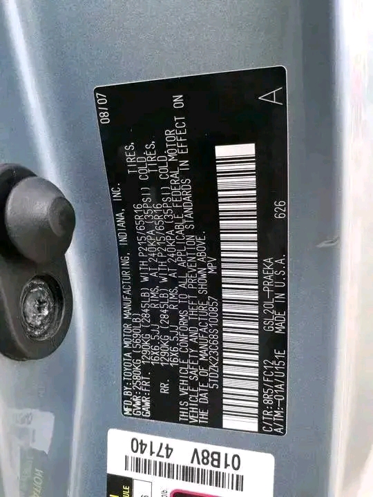 Toyota sienna
