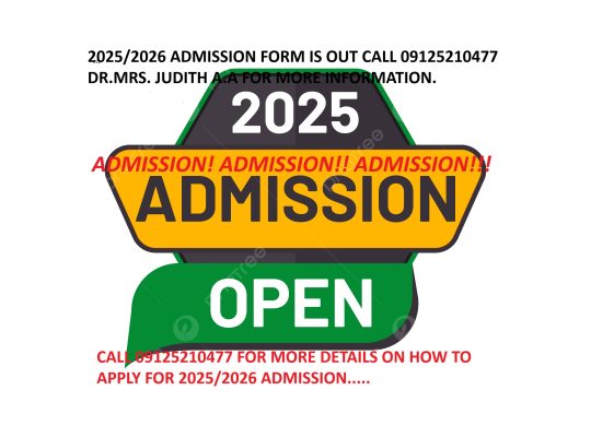 Announcement!!! 2025|2026 School of Nursing Igando Admission