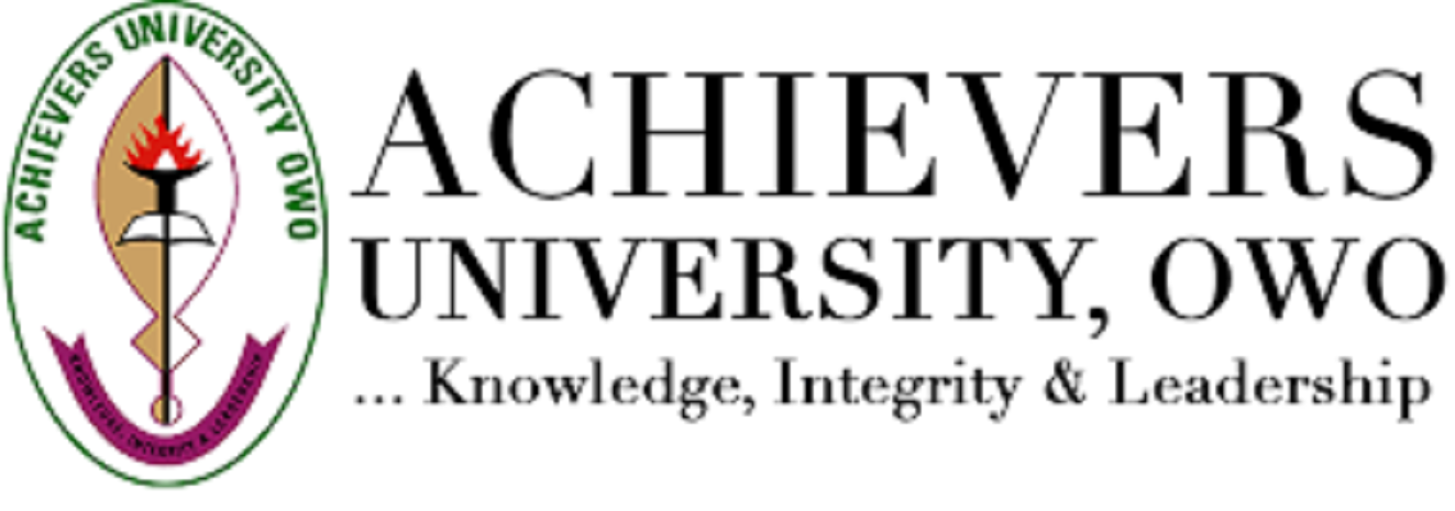 Achievers University, Owo 2025/2026 Session Admission forms are on sales