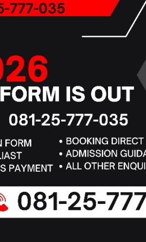 University of Calabar Admission Form 2025-2026 is out, call (08125777035), Dr. Mrs. Alice