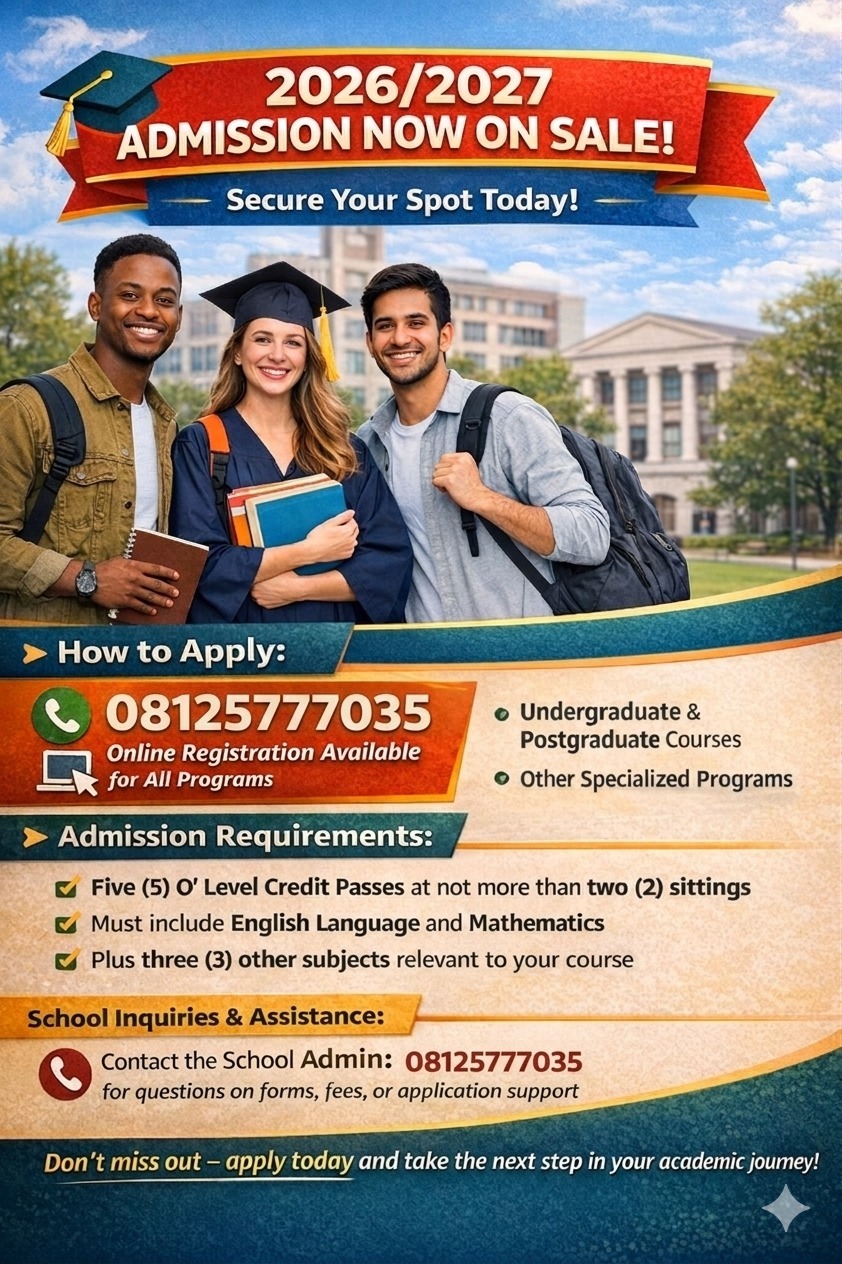 West Midland Open University, Ibadan 2026/2027 ENTRY FORM OUT NOW CALL 081
